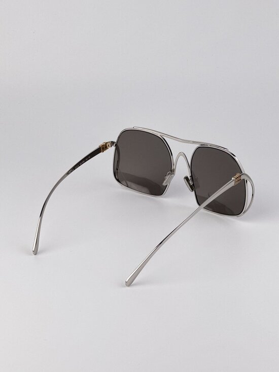 Miu Miu Women’s Sunglasses – Silver Grey Pilot (MUA55S 1BC80Q) – New & Authentic main image 9